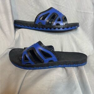 Men's Black and Blue Sensi Regatta Slide Shower Sandals
